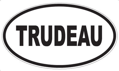 TRUDEAU - Oval Sticker