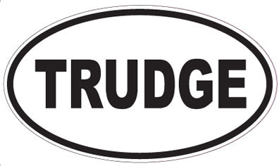 TRUDGE - Oval Sticker