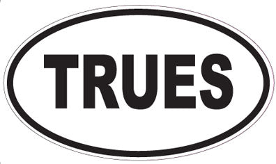 TRUES - Oval Sticker