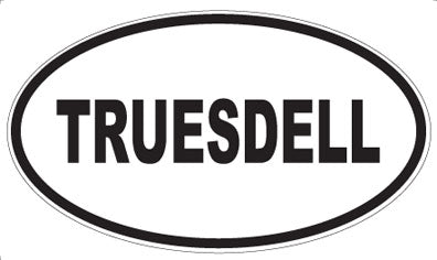 TRUESDELL - Oval Magnet