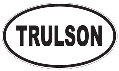 TRULSON - Oval Sticker