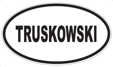 TRUSKOWSKI - Oval Sticker