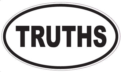 TRUTHS - Oval Sticker