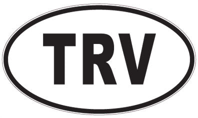 TRV - 3 Letter Initials Oval Sticker