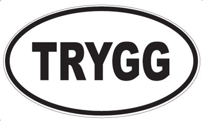 TRYGG - Oval Sticker