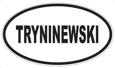 TRYNINEWSKI - Oval Sticker