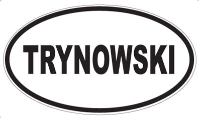 TRYNOWSKI - Oval Sticker