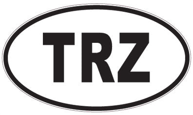 TRZ - 3 Letter Initials Oval Magnet
