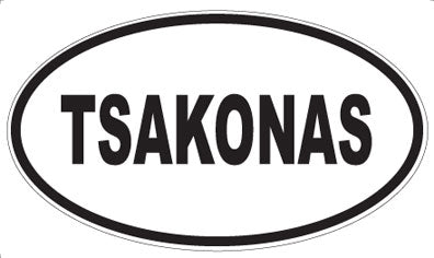 TSAKONAS - Oval Sticker