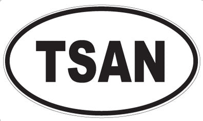 TSAN - Oval Sticker