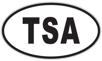 TSA - 3 Letter Initials Oval Magnet