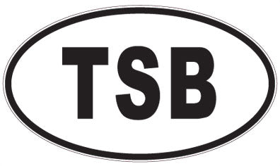 TSB - 3 Letter Initials Oval Magnet