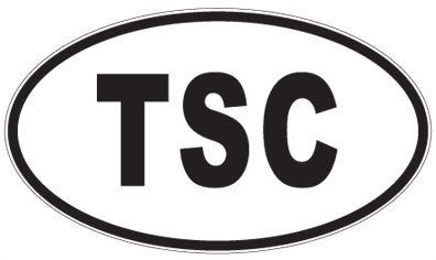 TSC - 3 Letter Initials Oval Magnet