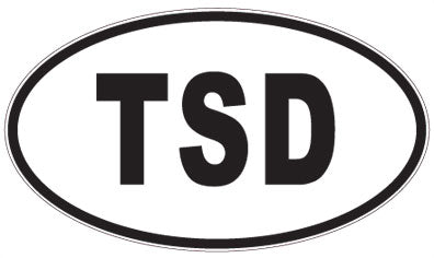TSD - 3 Letter Initials Oval Magnet