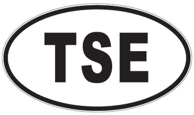 TSE - 3 Letter Initials Oval Magnet