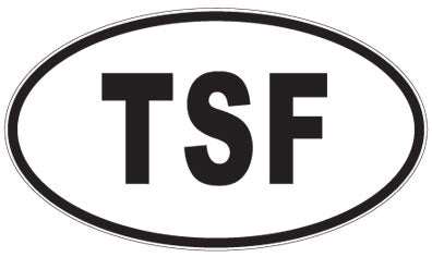 TSF - 3 Letter Initials Oval Magnet