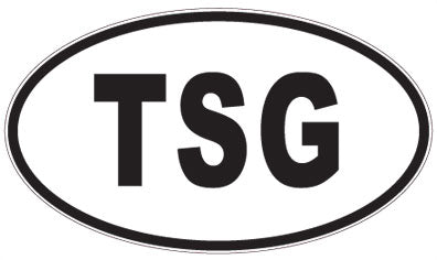 TSG - 3 Letter Initials Oval Magnet