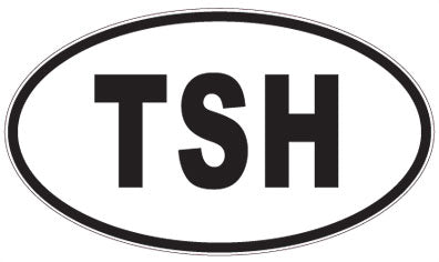 TSH - 3 Letter Initials Oval Magnet