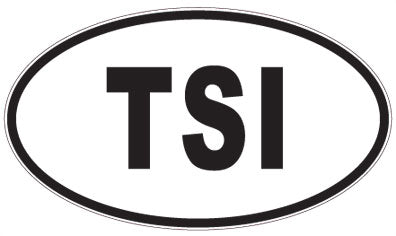 TSI - 3 Letter Initials Oval Magnet