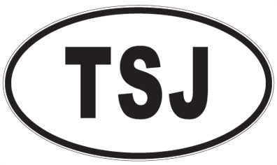 TSJ - 3 Letter Initials Oval Magnet
