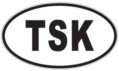 TSK - 3 Letter Initials Oval Magnet