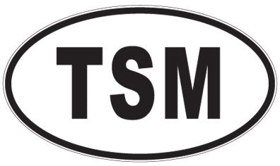 TSM - 3 Letter Initials Oval Magnet