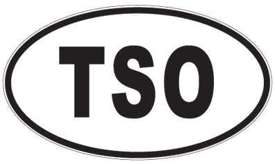 TSO - 3 Letter Initials Oval Magnet