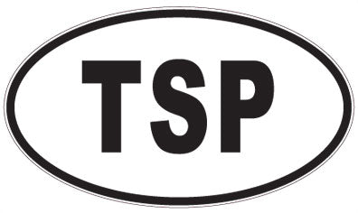 TSP - 3 Letter Initials Oval Sticker