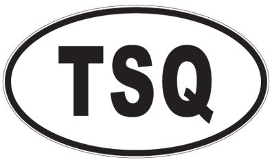 TSQ - 3 Letter Initials Oval Magnet