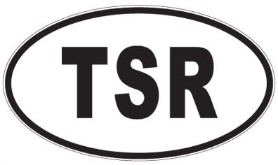 TSR - 3 Letter Initials Oval Magnet