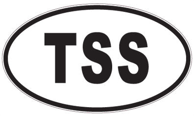 TSS - 3 Letter Initials Oval Magnet