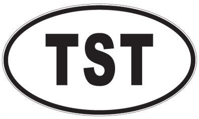 TST - 3 Letter Initials Oval Magnet
