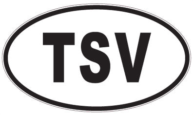 TSV - 3 Letter Initials Oval Magnet