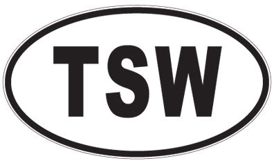 TSW - 3 Letter Initials Oval Magnet