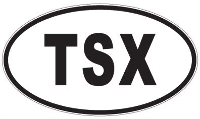 TSX - 3 Letter Initials Oval Magnet