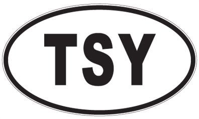 TSY - 3 Letter Initials Oval Magnet