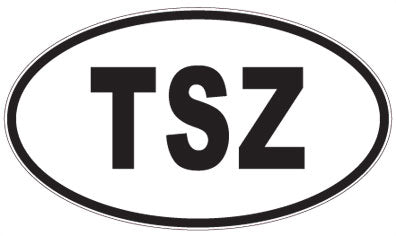 TSZ - 3 Letter Initials Oval Magnet