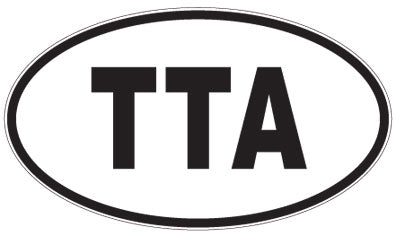 TTA - 3 Letter Initials Oval Magnet