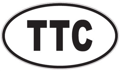 TTC - 3 Letter Initials Oval Magnet
