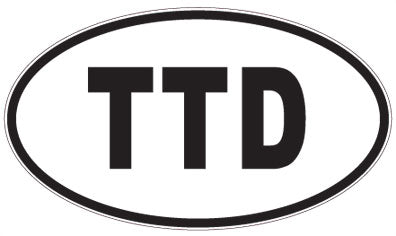 TTD - 3 Letter Initials Oval Magnet