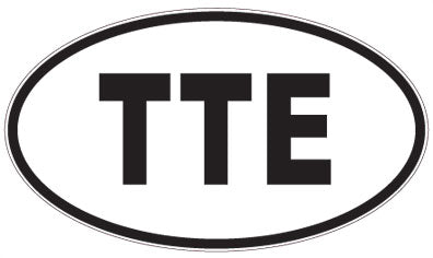 TTE - 3 Letter Initials Oval Magnet