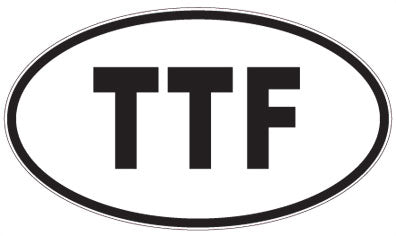 TTF - 3 Letter Initials Oval Magnet