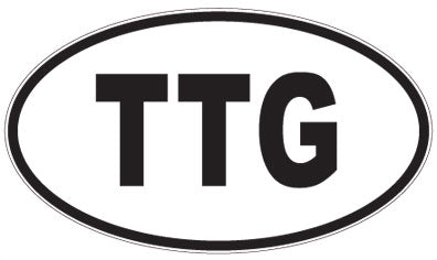 TTG - 3 Letter Initials Oval Magnet
