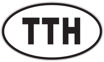 TTH - 3 Letter Initials Oval Sticker