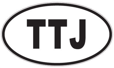 TTJ - 3 Letter Initials Oval Magnet