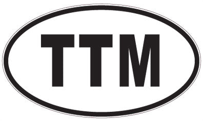 TTM - 3 Letter Initials Oval Sticker