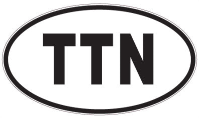 TTN - 3 Letter Initials Oval Magnet