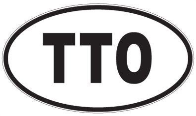 TTO - 3 Letter Initials Oval Magnet