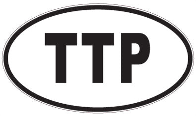 TTP - 3 Letter Initials Oval Magnet