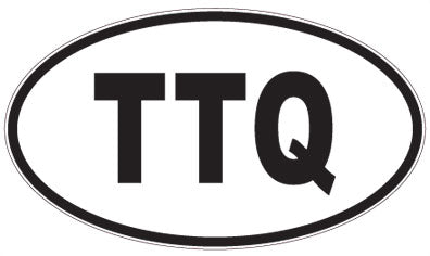 TTQ - 3 Letter Initials Oval Magnet